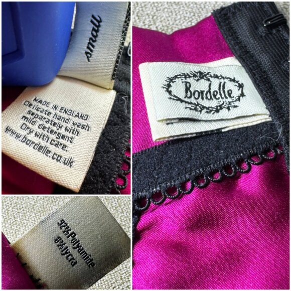 Bordelle Garter Belt Bright/Deep Fuchsia Pink, Size Small - Picture 3 of 15